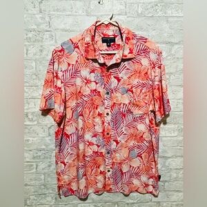Margaritaville Red Floral Men's Shirt Button Down